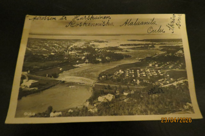 OULU VANHA 1933 KULKENUT KORTTI