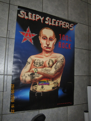 Sleepy Sleepers - Putin-aiheinen rock-juliste, nimmari