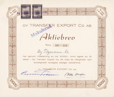 OKK 1946 Transfer Export Oy, Turku