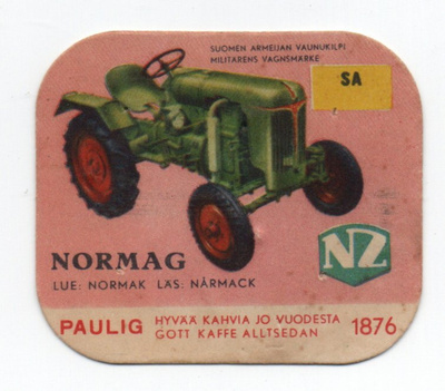 Kahvilappu Paulig NORMAG
