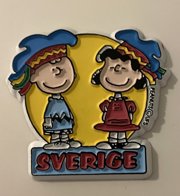 Peanuts Jaska ja Tellu Sverige  -jääkaappimagneetti