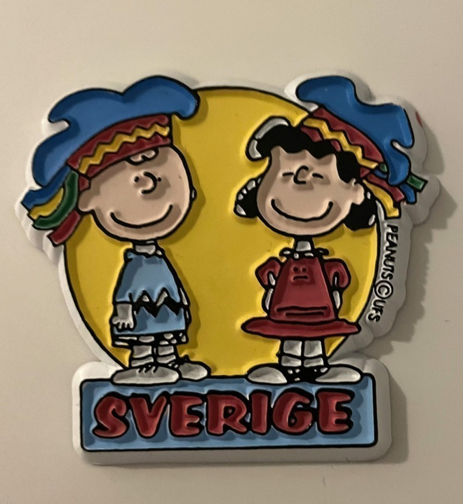Peanuts Jaska ja Tellu Sverige  -jääkaappimagneetti