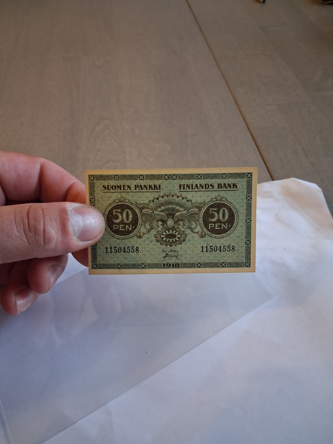 sileä 50 pen 1918 seteli