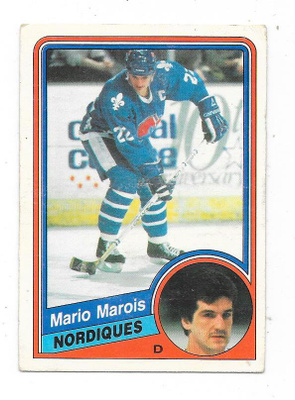 1984-85 OPC #282 Mario Marois , Quebec Nordiques Gooni