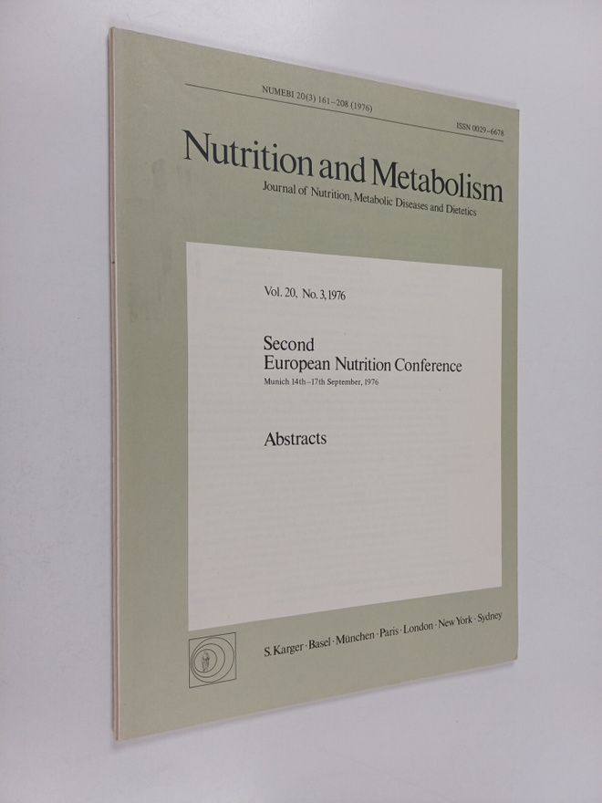 Nutrition and metabolism vol. 20 no. 3