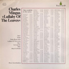 Charles Mingus - Lullaby of the Leaves LP - pikkukuva 2