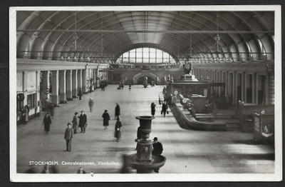 Ruotsi - Tukholma Centralstationen Vänthallen (1936)