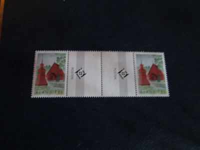 1993 välilöpari Sottunga kirkko  1,80mk postituore