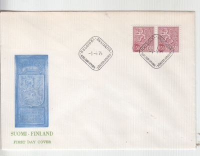 FDC 1974 M63 50p violetti pari.