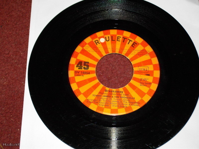 7" TOMMY JAMES - Sweet Cherry Wine - single 1969 rock EX-