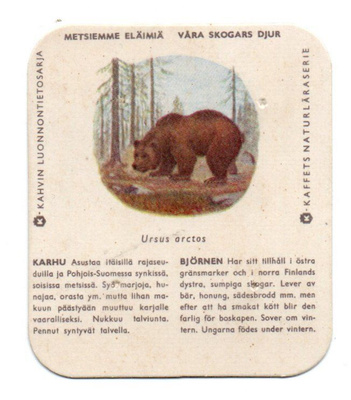 Kahvilappu Karhu ( kuvassa selostus)