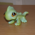 LITTLEST PET SHOP ruskeasilmäinen IGUANA, LISKO #97 - pikkukuva 1
