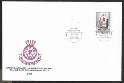 Pelastusarmeija Suomessa 100v 1989 FDC (LAPE 1068)