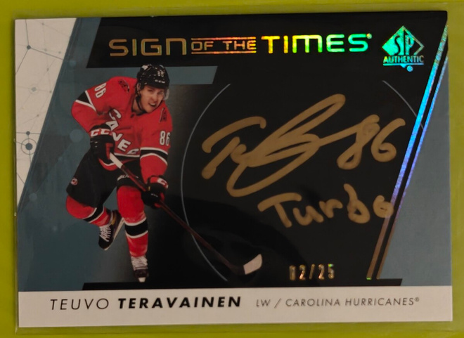 Teuvo "Turbo" Teräväinen 2022-23 SP Sign Of The Times /25