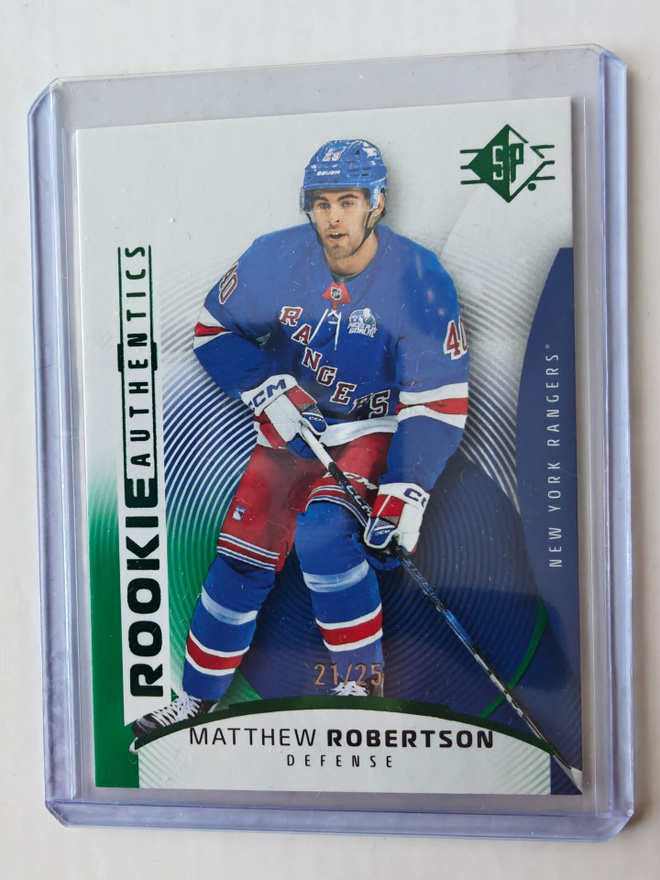 Matthew Robertson 2025-26 SP Authentic Rookies Green /25