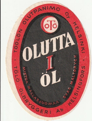 JUOMA ETIKETTI -  TÖÖLÖN PANIMO OTÖ OLUTTA   (K15-S78)