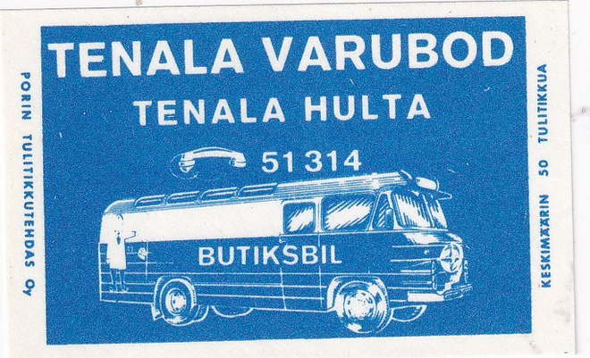 Tenala Hulta, Tenala Varubod, Butiksbil.      7/11