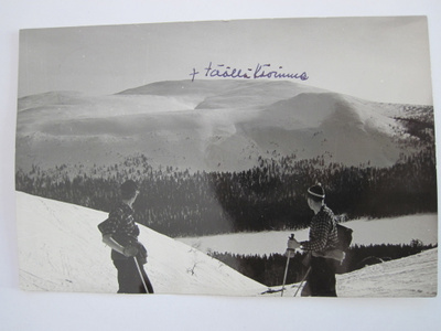 VANHA Postikortti Lappi Äkäslompolo 1957
