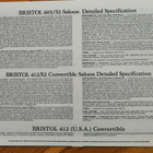 1980 Bristol 603 /412 esite - KUIN UUSI - Chrysler - pikkukuva 2