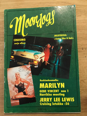 Moondogs lehti 4-1984 Elvis Marilyn juliste mukana