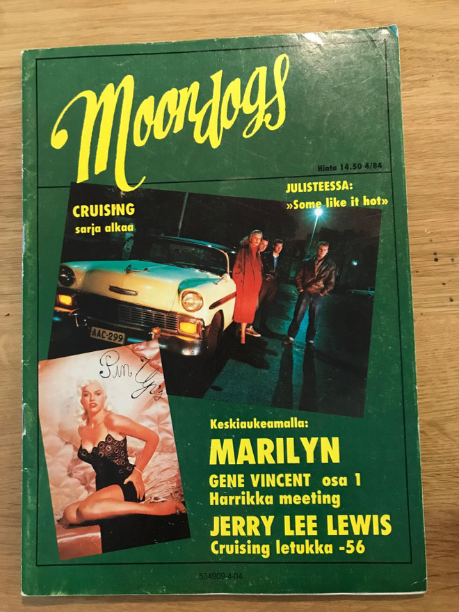 Moondogs lehti 4-1984 Elvis Marilyn juliste mukana