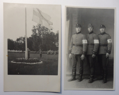 Vanhoja sotilasaih. valokuvia korttikoko
