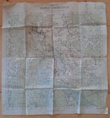 kartta Hamina ymp jälj. ilmavalokuvakartasta v-34