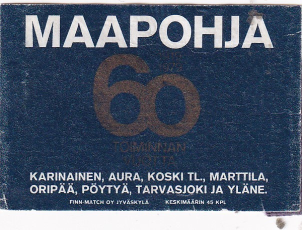 MAAPOHJA 60 toiminnan vuotta 8/10