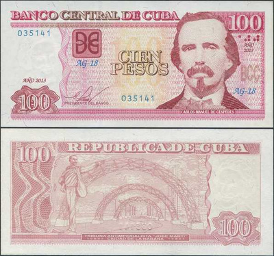 Kuuba Cuba 100 Pesos 2013 (P-129e) UNC