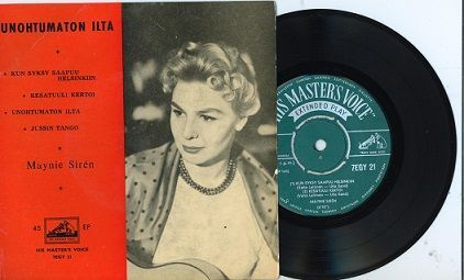 Maynie Siren Unohtumaton ilta 7" EP  1957
