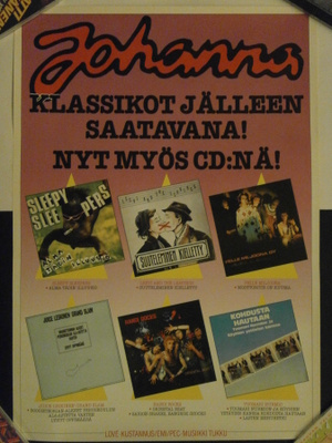 JOHANNA KLASSIKOT Hanoi Rocks,Moottoritie..PROMOPOSTER,HIENO