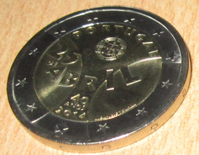Portugal 2 € 2014 - Neilikkavallankumous (UNC)