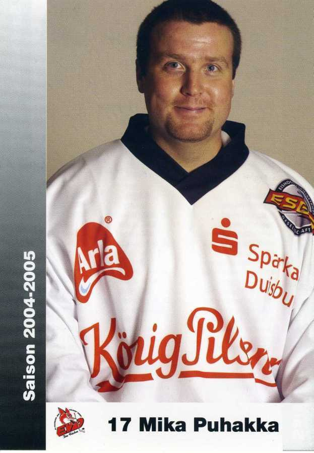 Mika Puhakka 04-05 Duisburg Foxes Team Issue Postcard
