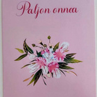 "Puna-valkoinen kukkakimppu"-KULKEMATON POSTIKORTTI - pikkukuva 1