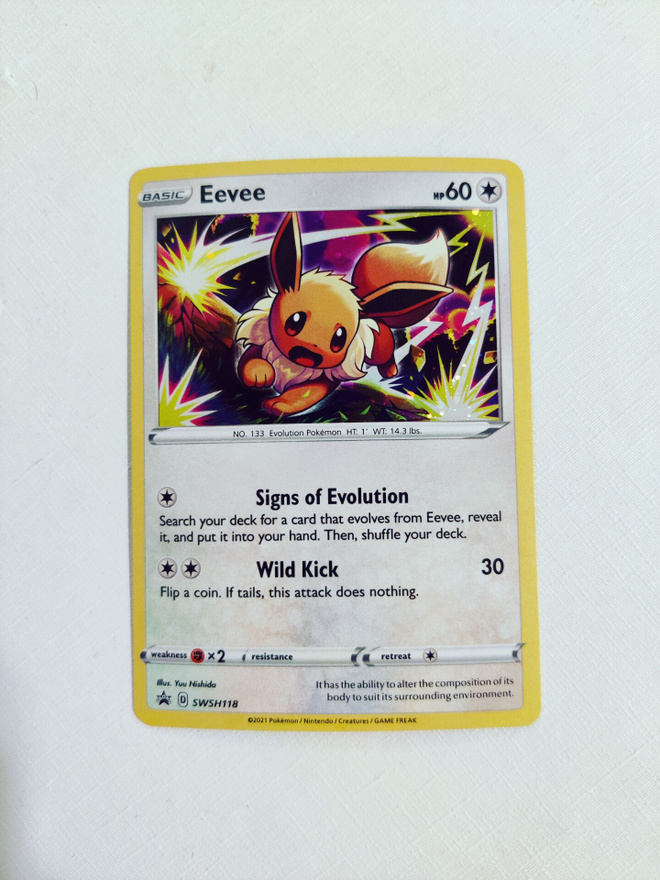 Eevee SWSH118 Holo Black Star Promo Sword & Shield