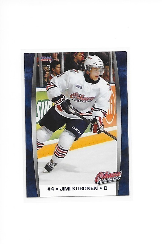 2013-14 Oshawa Generals #4 Jimi Kuronen LeKi HIFK farmi