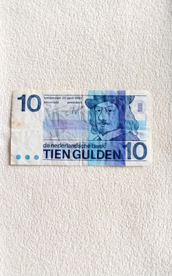 Hollannin 10 Guldenin seteli 1968 vuodelta