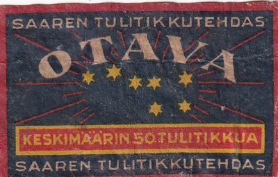 Otava, Saaren Tulitikkutehdas  3/12