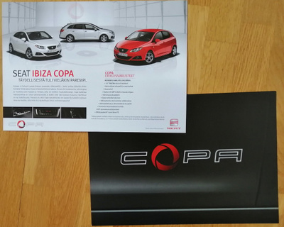 2010 SEAT Ibiza Copa esite - KUIN UUSI - suom