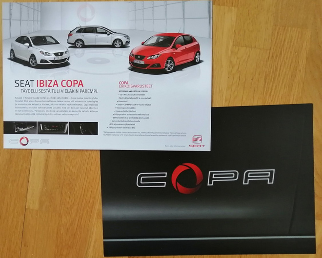 2010 SEAT Ibiza Copa esite - KUIN UUSI - suom