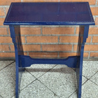 Sininen penkki puuta vintage - pikkukuva 2