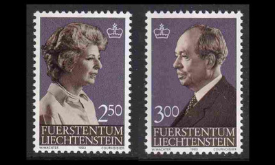 Liechtenstein 828-9 ** Prinssi ja prinsessa (1983)
