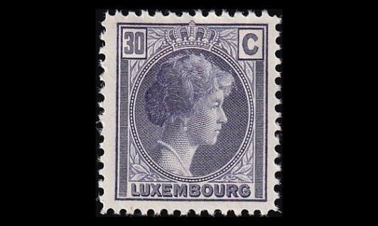 Luxemburg 222 ** Charlotte 30 C harm.violetti (1930)