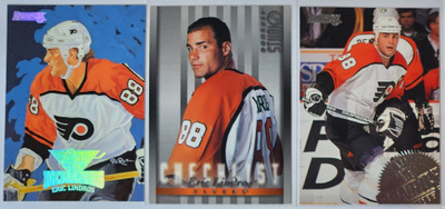 Eric Lindros -Jääkiekkokortit Donruss 3in1