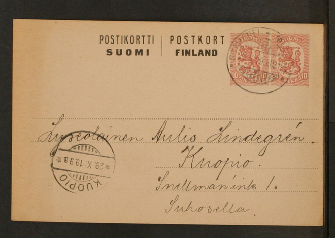 # 23567 # Ehiö 10+10p Mikkeli > Kuopio - 1919