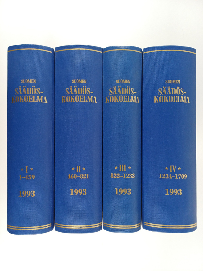 Suomen säädöskokoelma vuodelta 1993 1-4