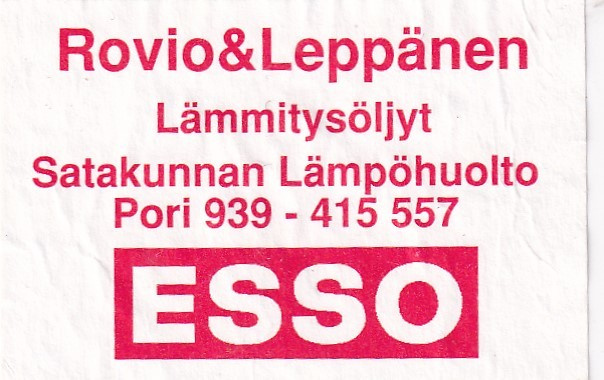 Pori, Rovio & Leppänen. ESSO   2/11
