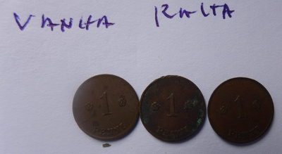 Raha Kolikko SUOMI Penni 1922,1923 Markka aika