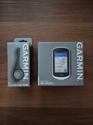 Garmin Edge Explore 2 -GPS-pyörätietokone + upotusteline