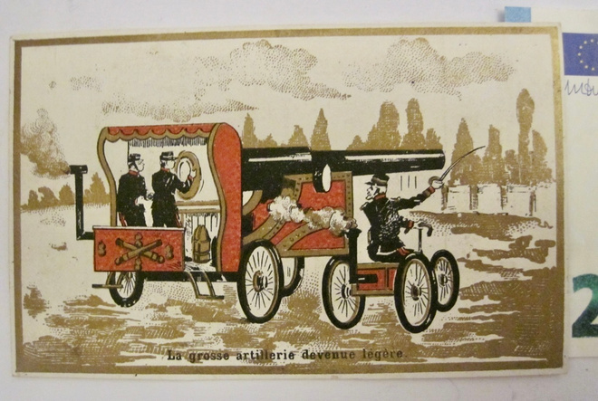 Keräilykortti Suklaakuva 1900-l Tykki-Auto Kromolito UPEA